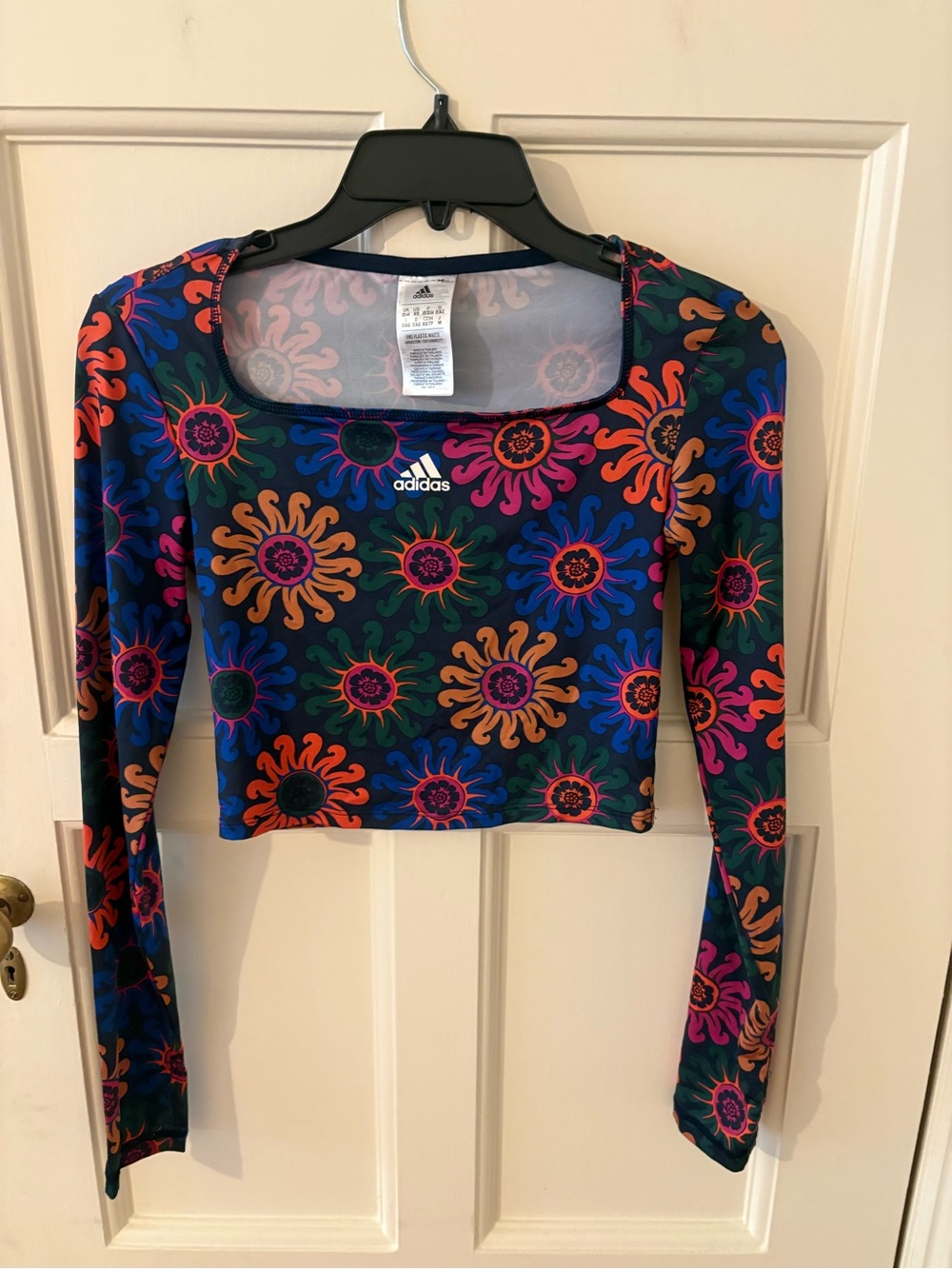 adidas x Farmrio Multicolor Long-Sleeve Crop Top